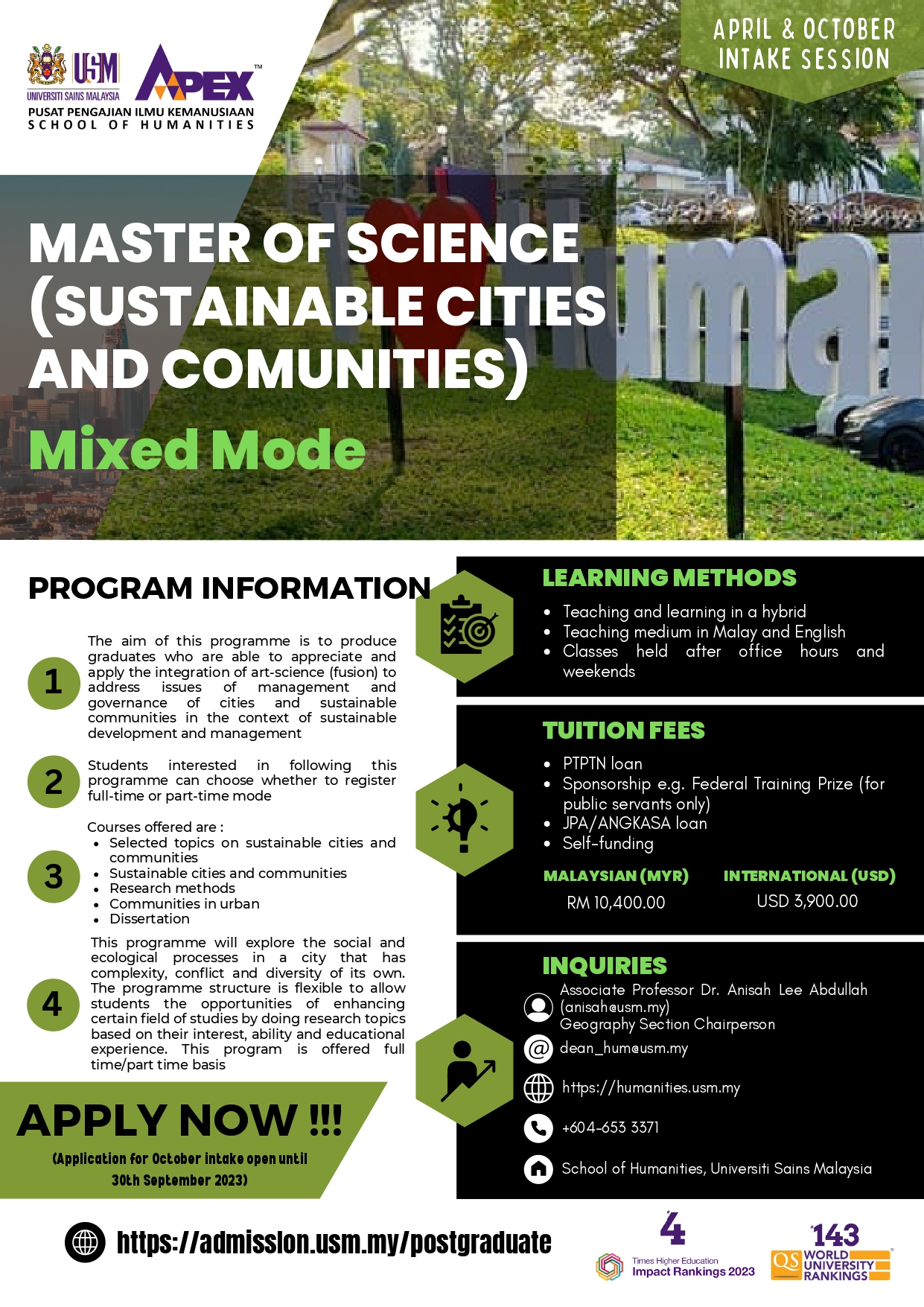Poster MSc Bandar dan Komuniti Lestari Mixed Mode page 0001