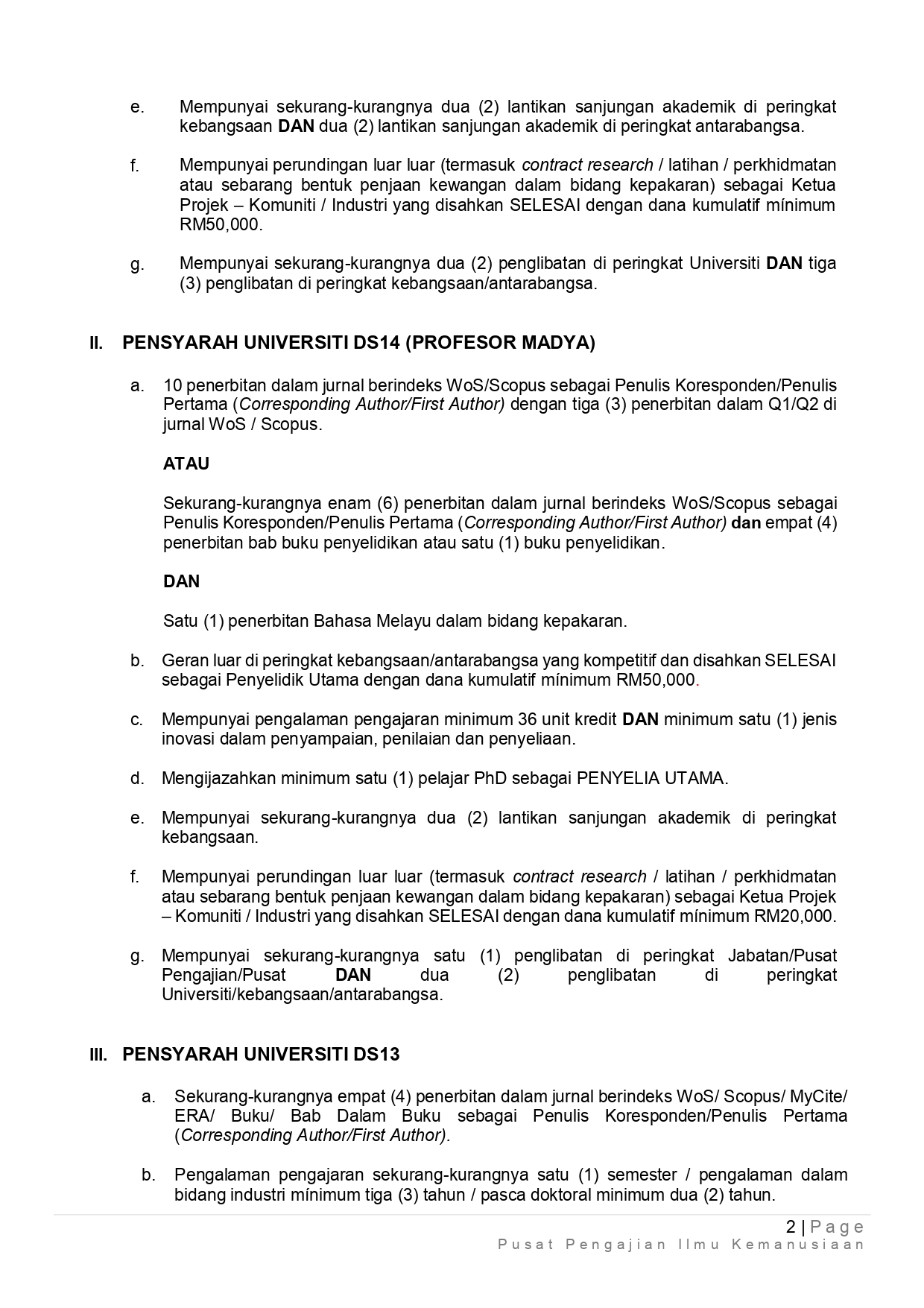 Iklan Kekosongan Jawatan Pensyarah Universiti Tetap 2025 Bidang American Literature page 0002