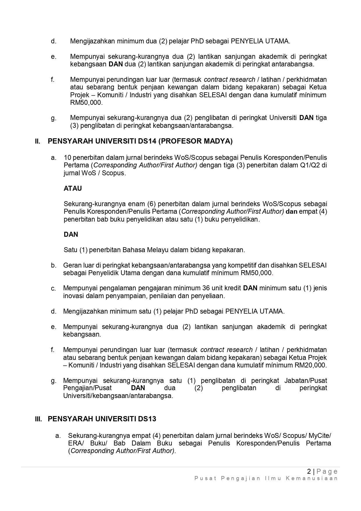 Iklan Kekosongan Jawatan Pensyarah Universiti Tetap 2025 Bidang Linguistik Bahasa Melayu page 0002