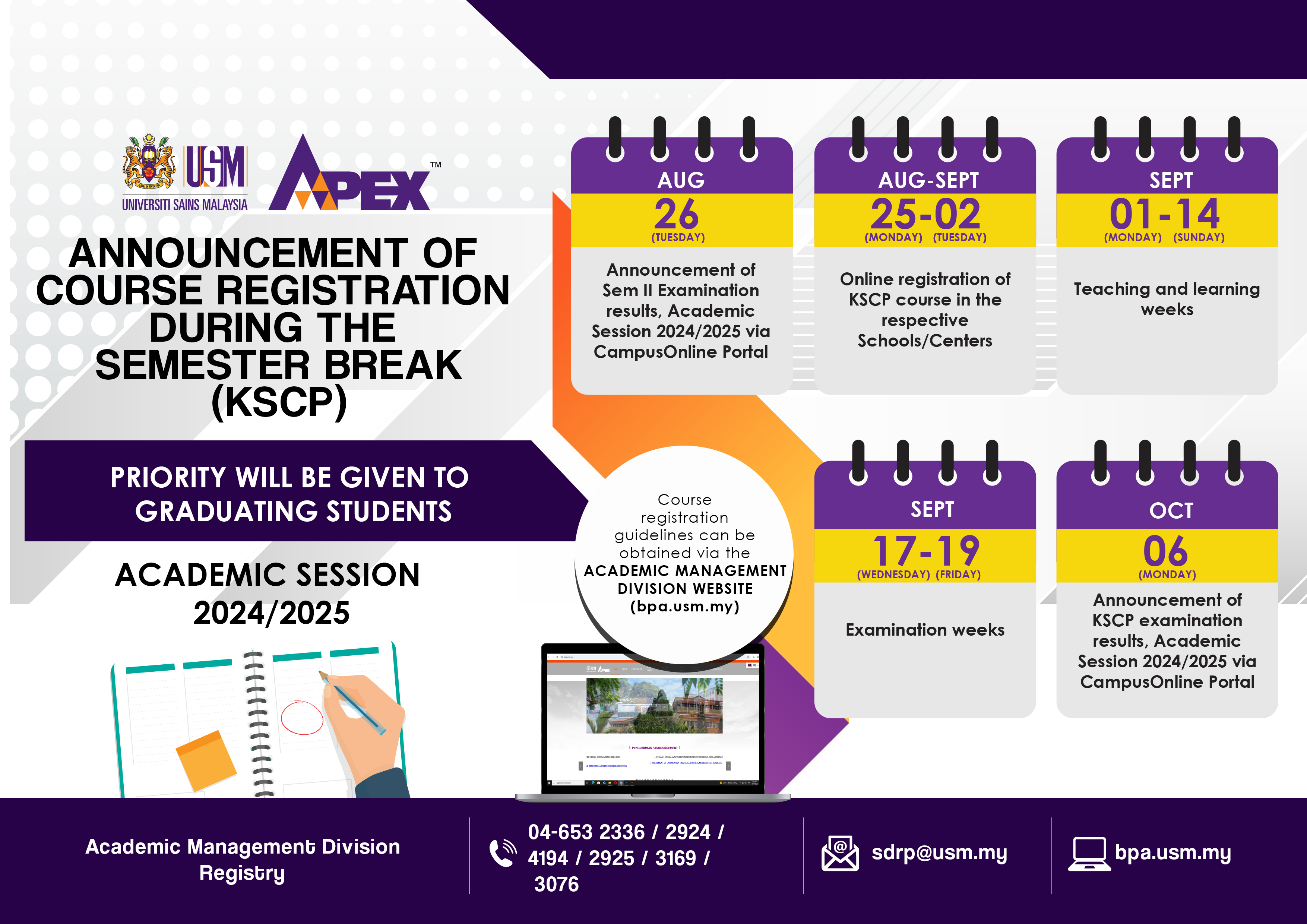 POSTER REVISED ANNOUNCEMENT KSCP REGISTRATION 2024.2025