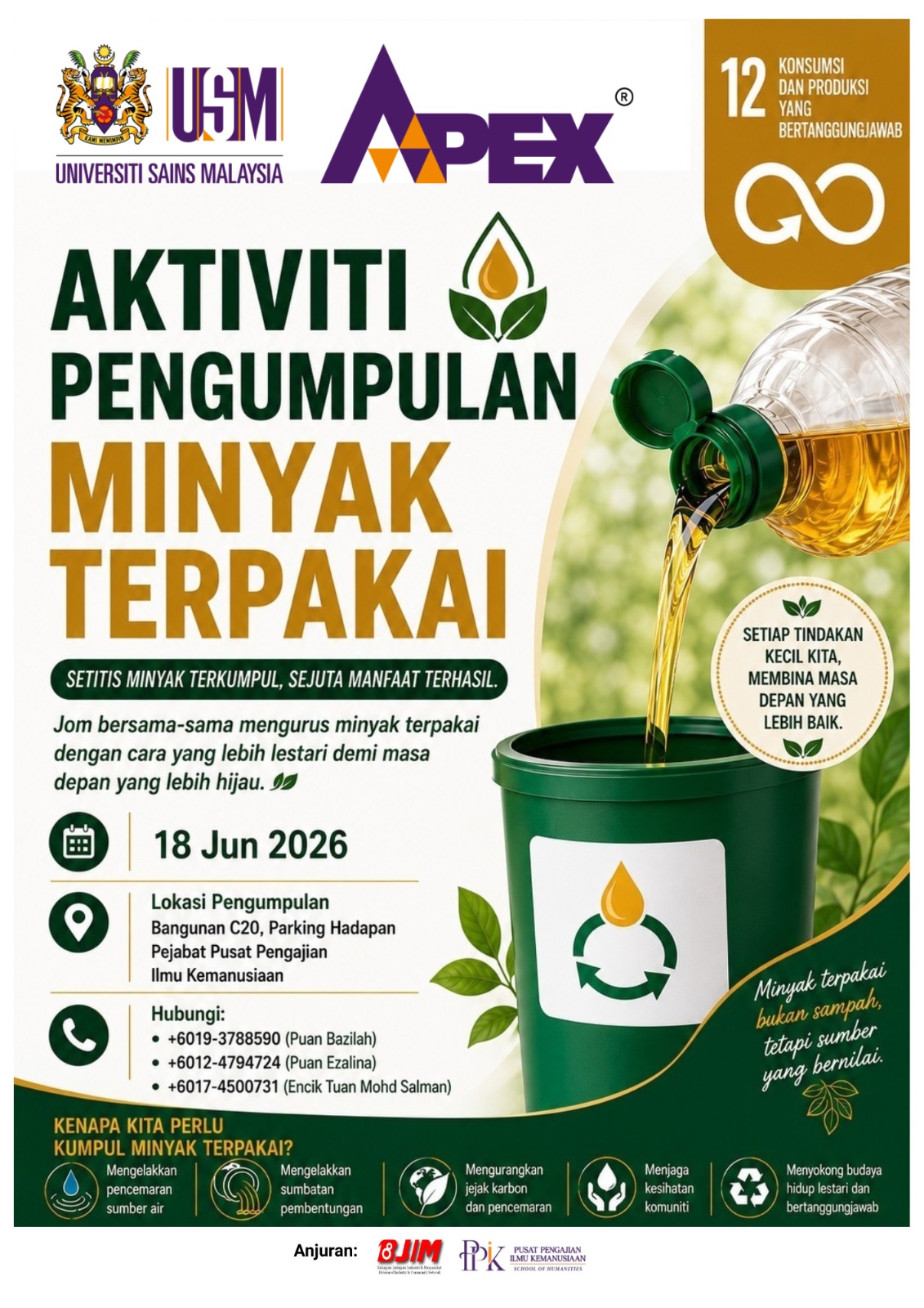 Aktiviti Pengumpulan Minyak Terpakai 18 Jun 2026